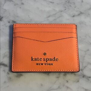 KATE SPADE (NWOT) Vibrant Card Holder/Wallet, Melon Ball (Orange/Pink/Salmon)